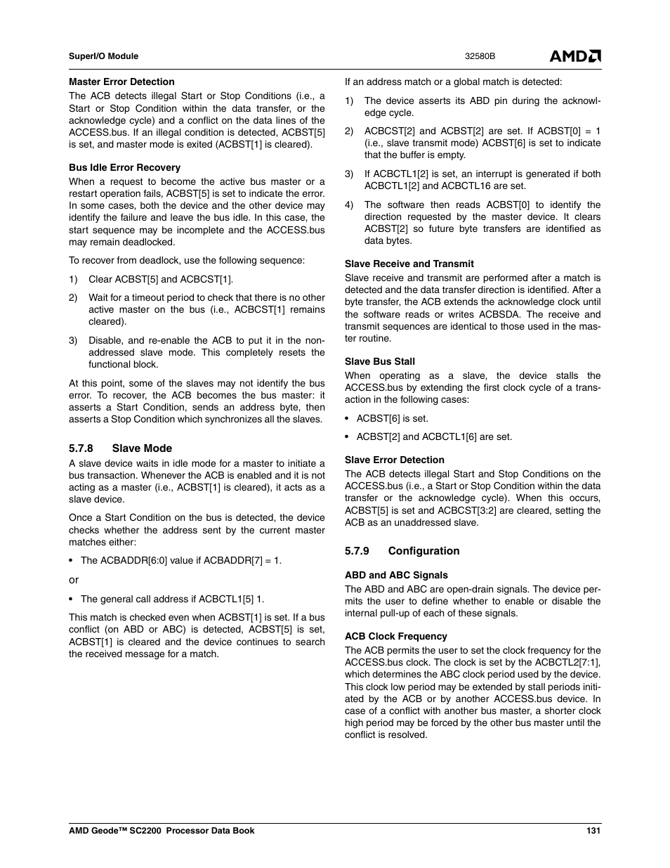 8 slave mode, 9 configuration | AMD Geode SC2200 User Manual | Page 125 / 429