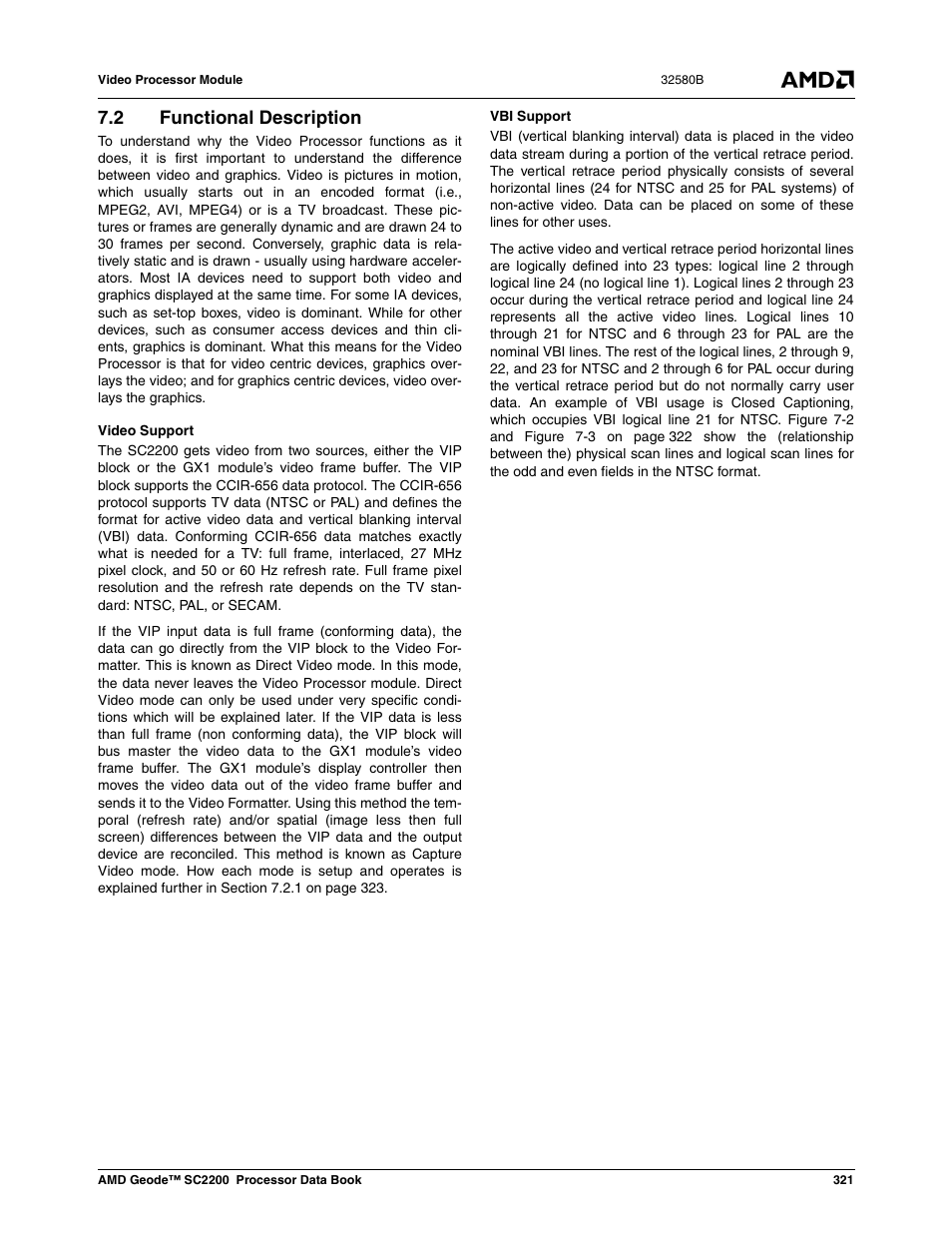 2 functional description | AMD Geode SC2200 User Manual | Page 309 / 429