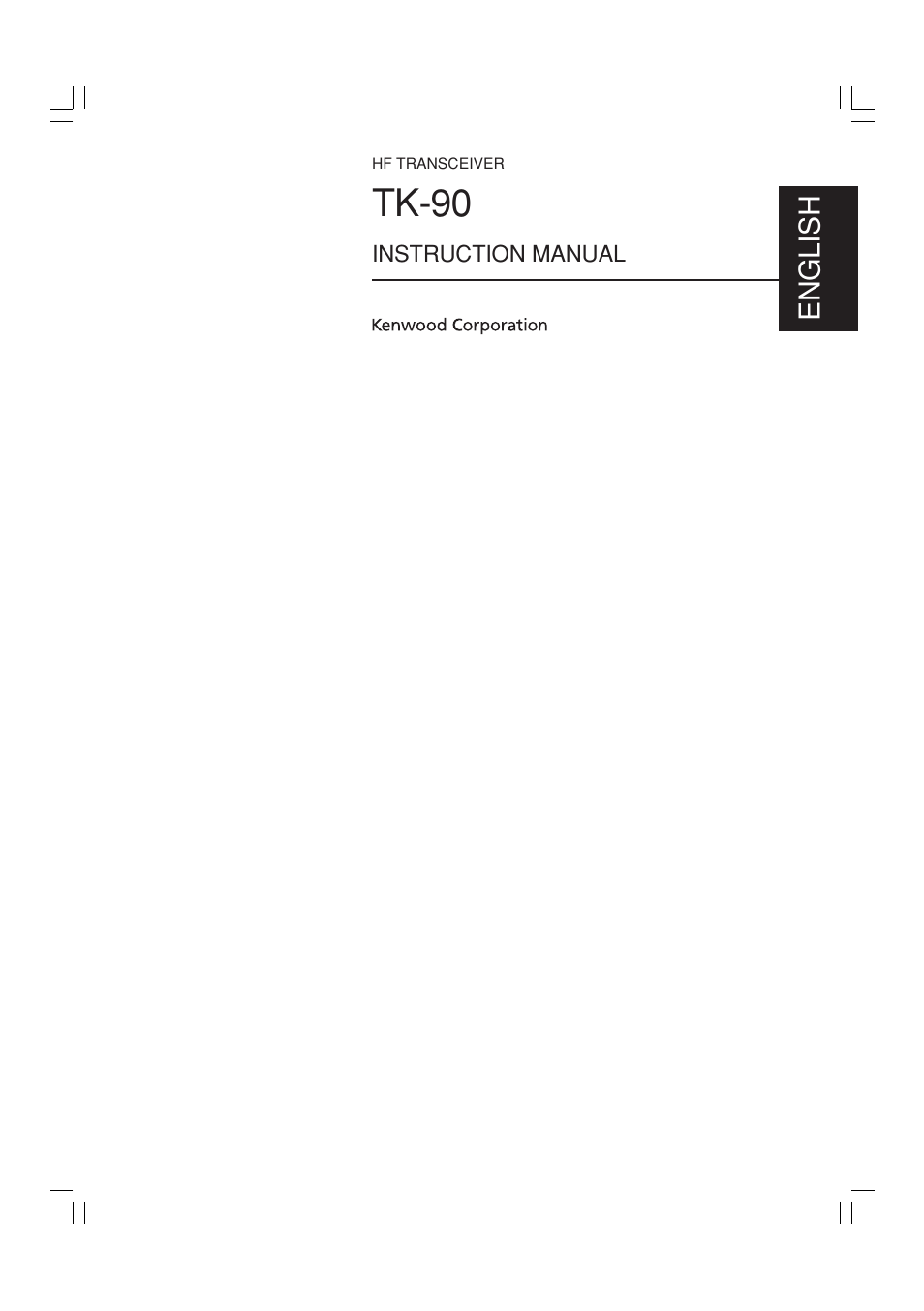 Tk-90 | Kenwood TK-90 User Manual | Page 2 / 26