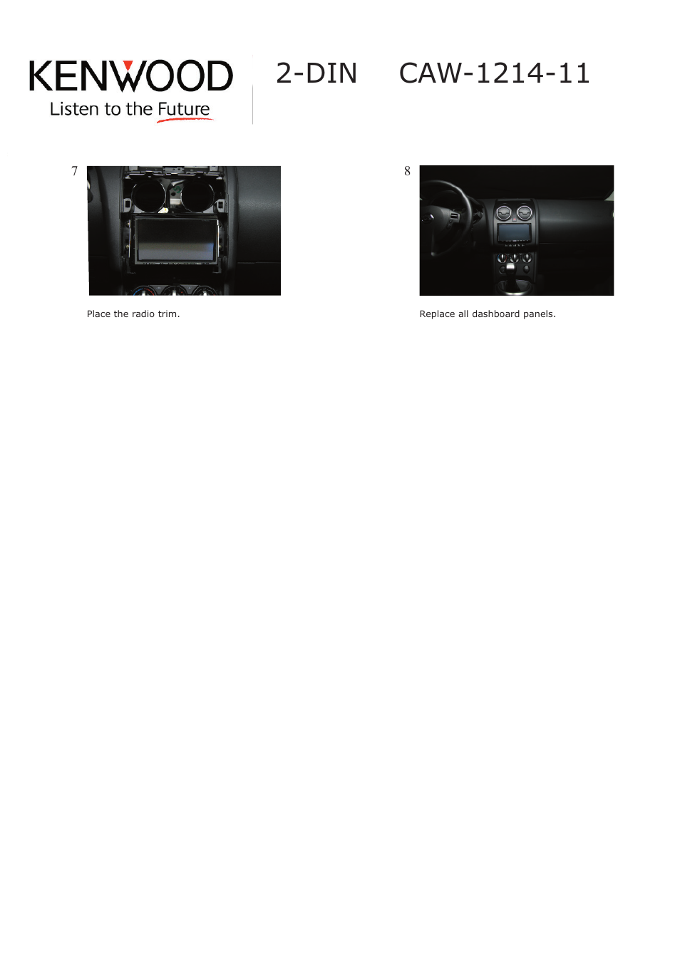 Kenwood CAW1214-11 User Manual | Page 3 / 3