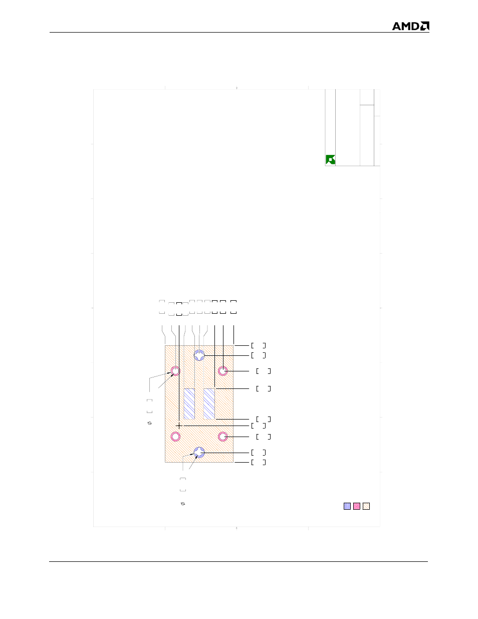 Figure 17, Socket f (1207) pib board bottom side keep-out | AMD 1207 User Manual | Page 43 / 62