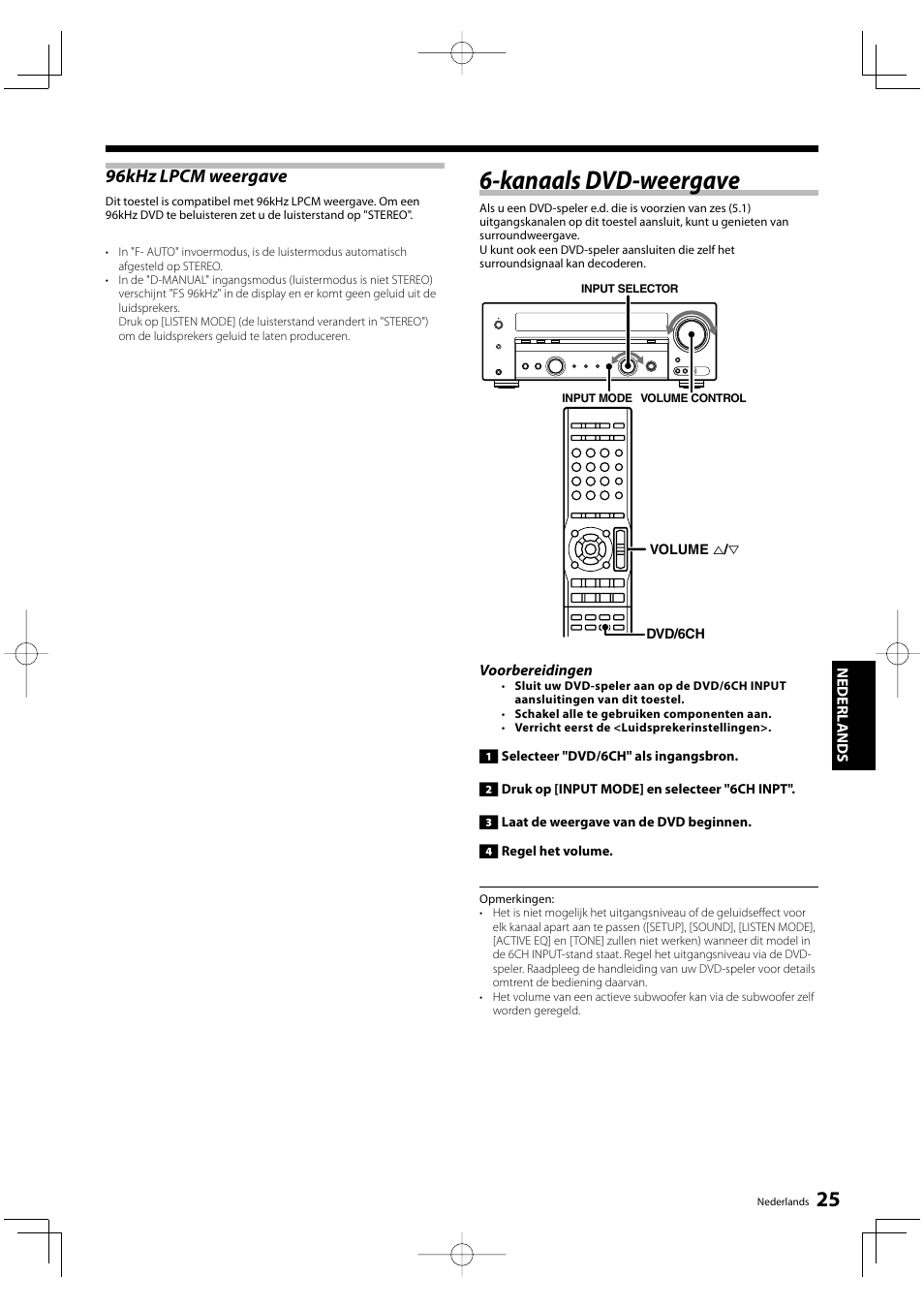 Kanaals dvd-weergave, 96khz lpcm weergave | Kenwood KRF-V5200D User Manual | Page 101 / 192