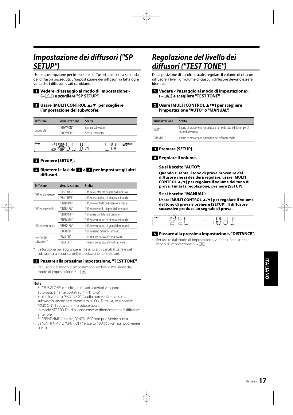 Impostazione dei diffusori ("sp setup") | Kenwood KRF-V5200D User Manual | Page 131 / 192