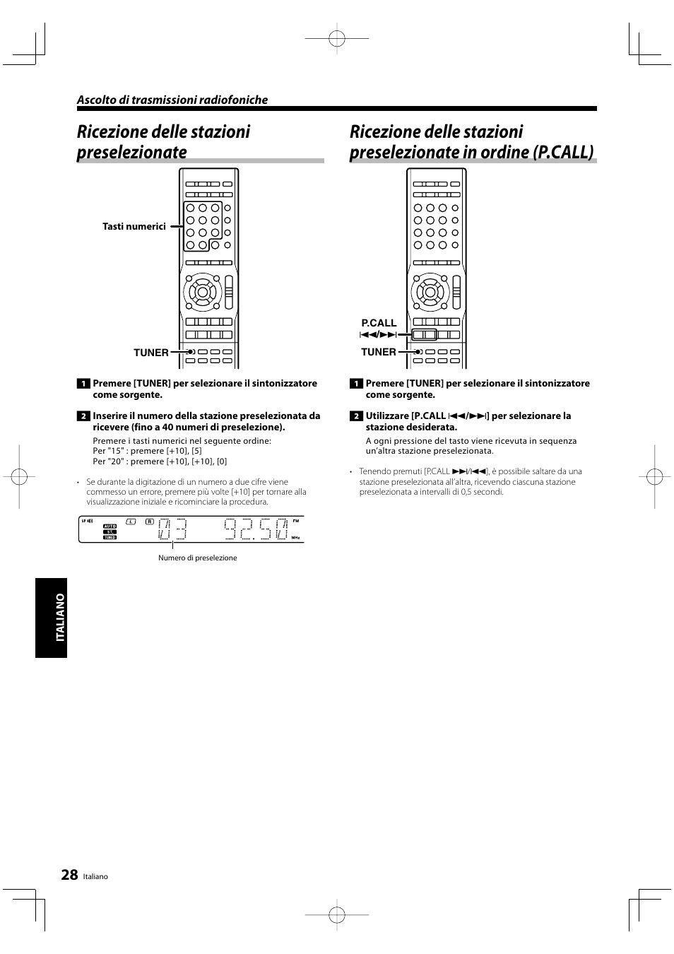 Ricezione delle stazioni preselezionate | Kenwood KRF-V5200D User Manual | Page 142 / 192