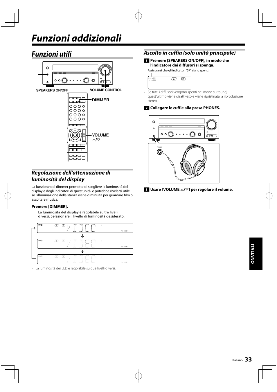 Funzioni addizionali, Funzioni utili, Ascolto in cuffia (solo unità principale) | Kenwood KRF-V5200D User Manual | Page 147 / 192