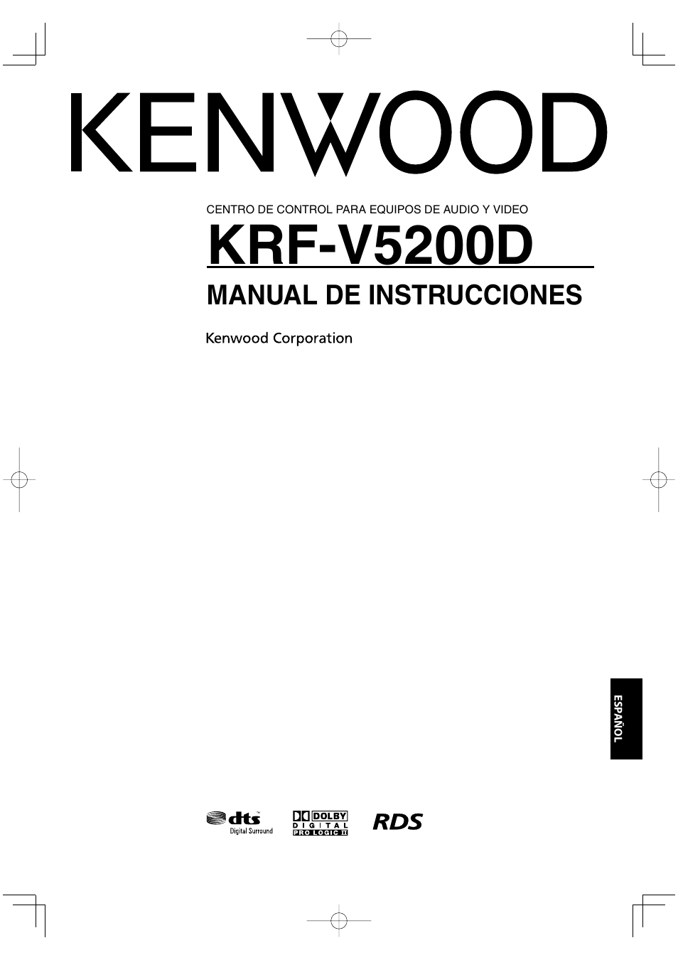 Krf-v5200d, Manual de instrucciones | Kenwood KRF-V5200D User Manual | Page 153 / 192