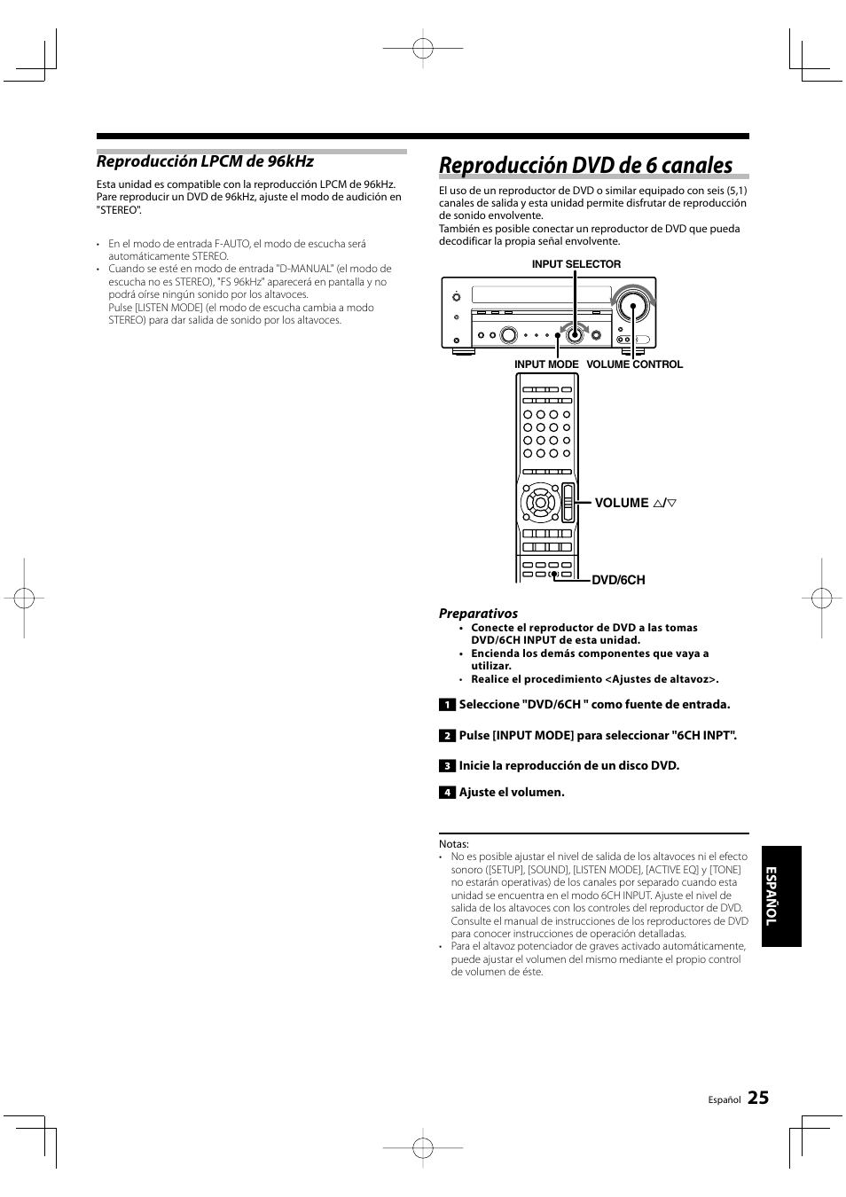 Reproducción dvd de 6 canales, Reproducción lpcm de 96khz | Kenwood KRF-V5200D User Manual | Page 177 / 192