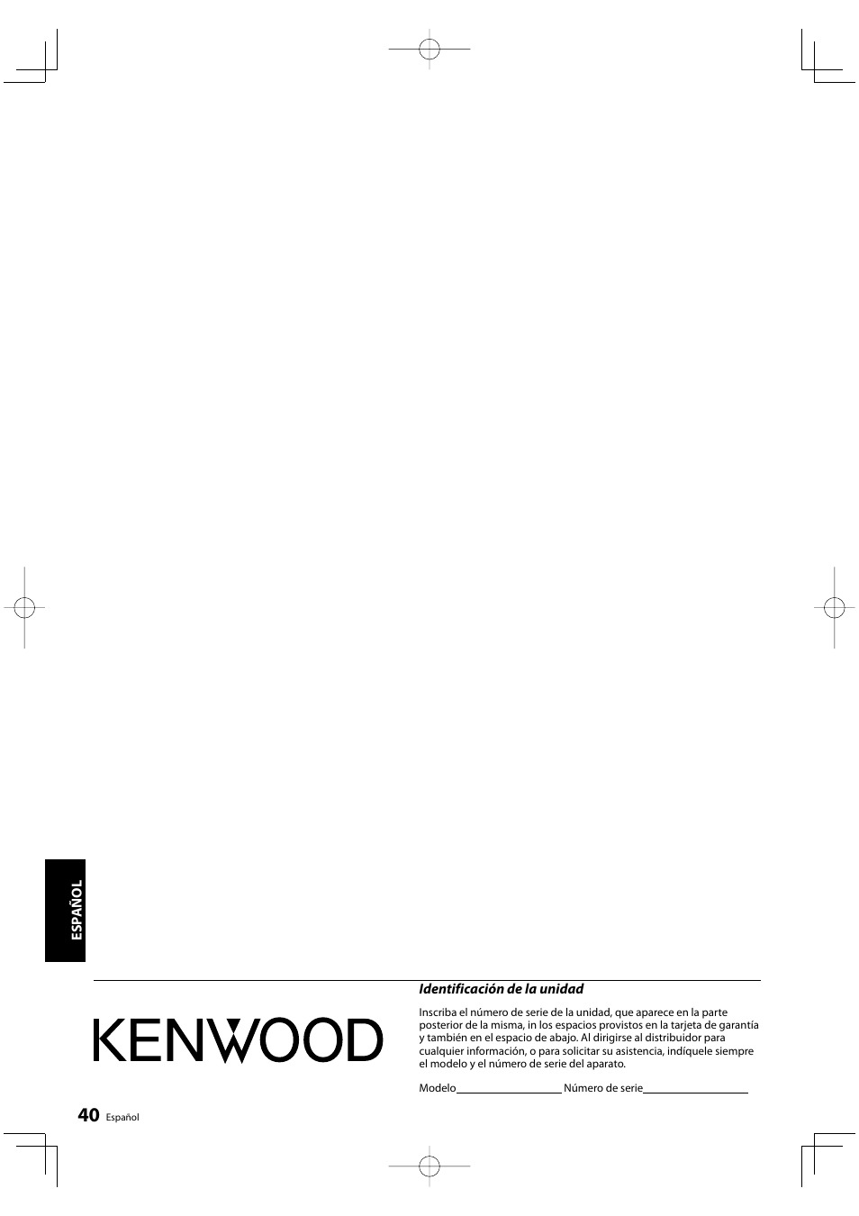 Kenwood KRF-V5200D User Manual | Page 192 / 192