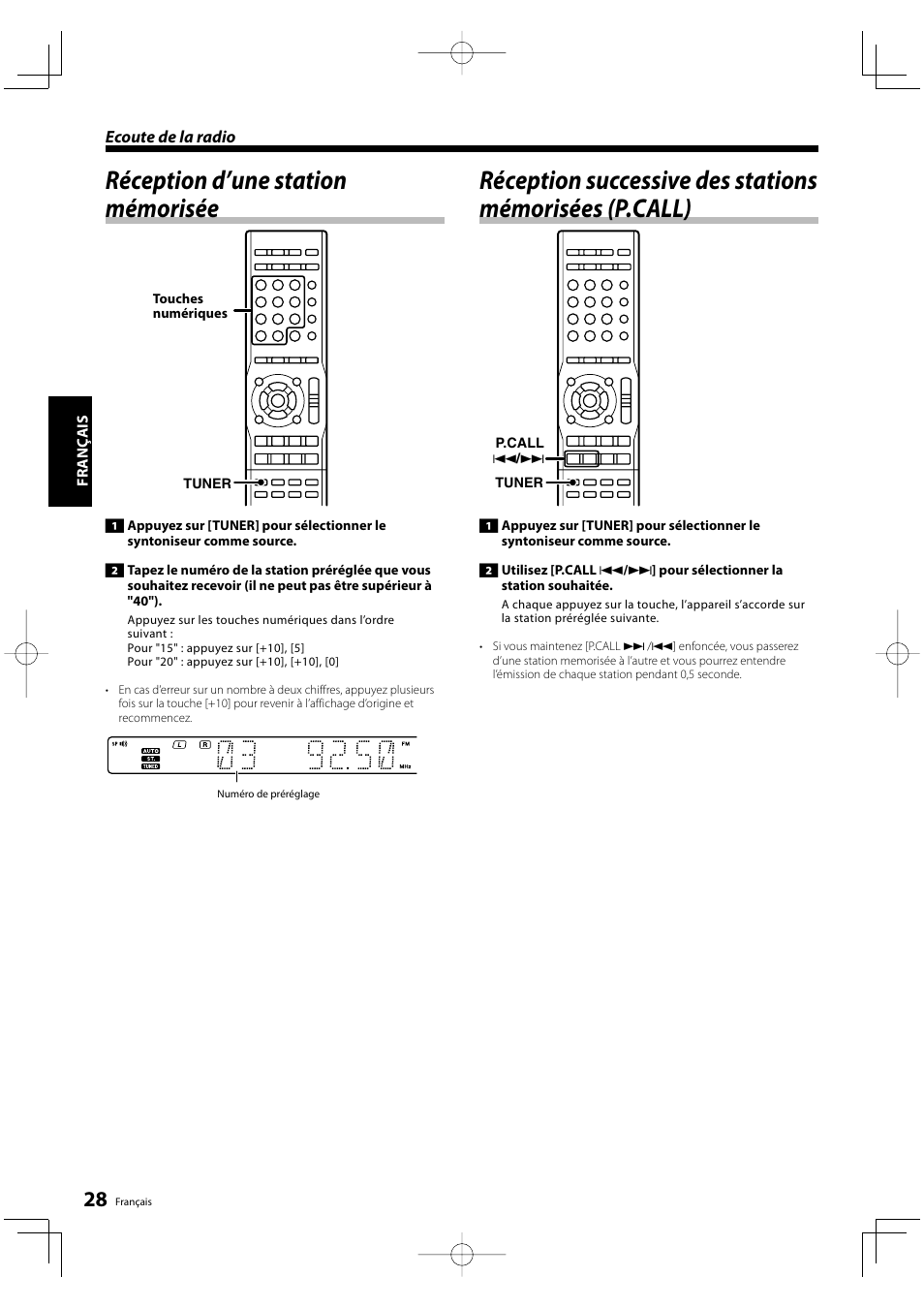 Réception d’une station mémorisée | Kenwood KRF-V5200D User Manual | Page 28 / 192