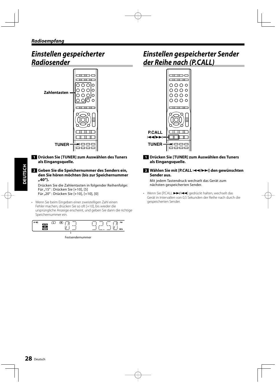 Einstellen gespeicherter radiosender | Kenwood KRF-V5200D User Manual | Page 66 / 192