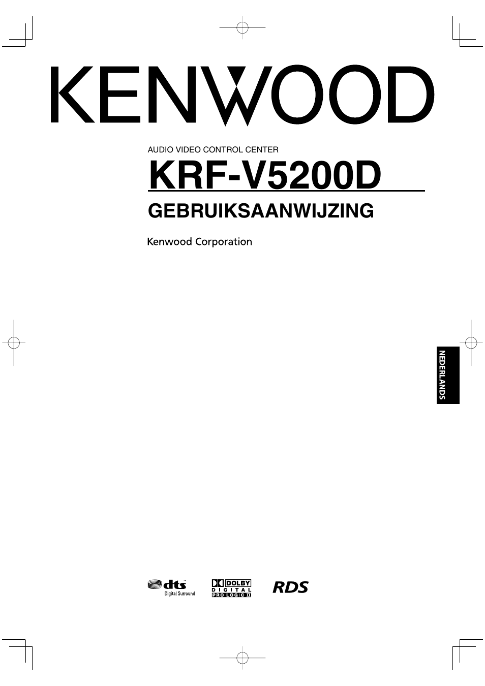 Krf-v5200d, Gebruiksaanwijzing | Kenwood KRF-V5200D User Manual | Page 77 / 192