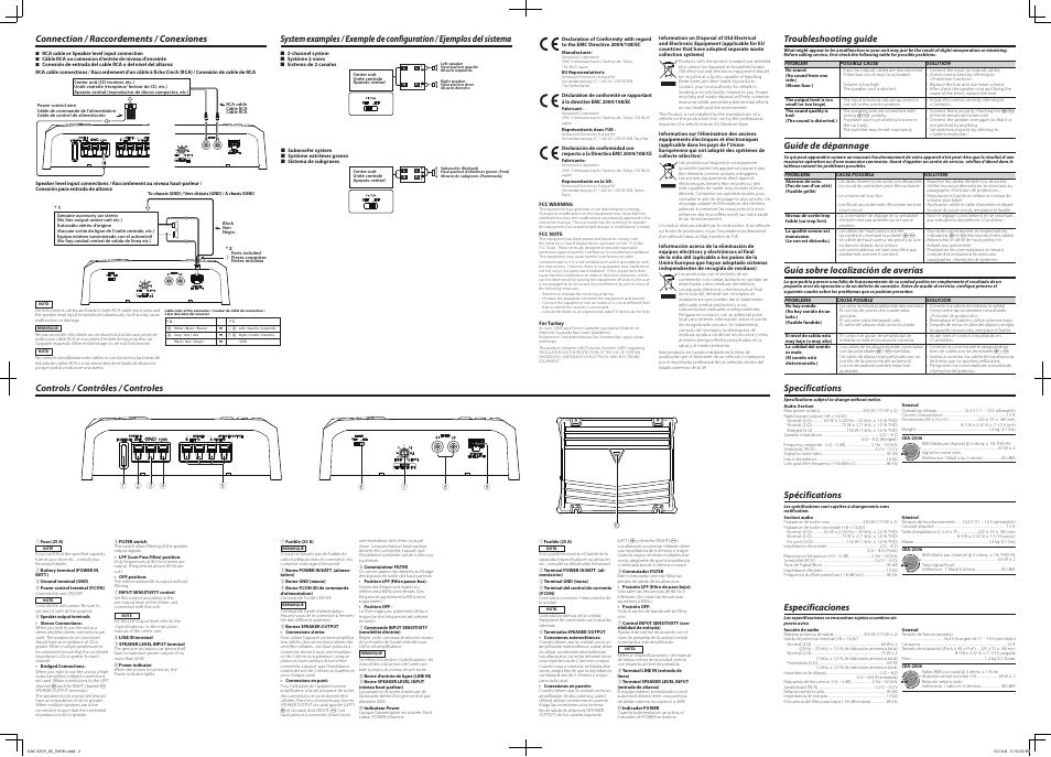 Kenwood KAC-5205 User Manual | Page 2 / 2