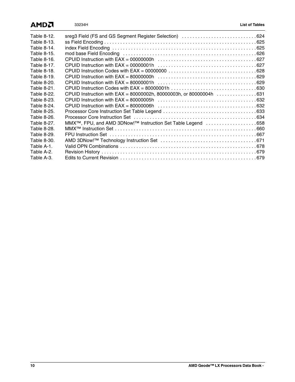 AMD Geode LX 800@0.9W User Manual | Page 10 / 680