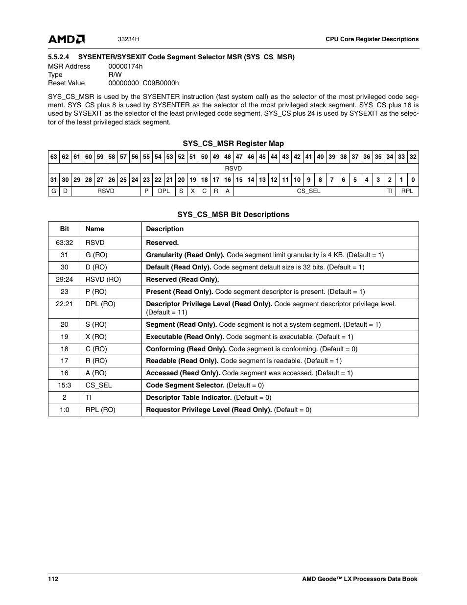 00000174h, 00000000_c09b0000h | AMD Geode LX 800@0.9W User Manual | Page 112 / 680