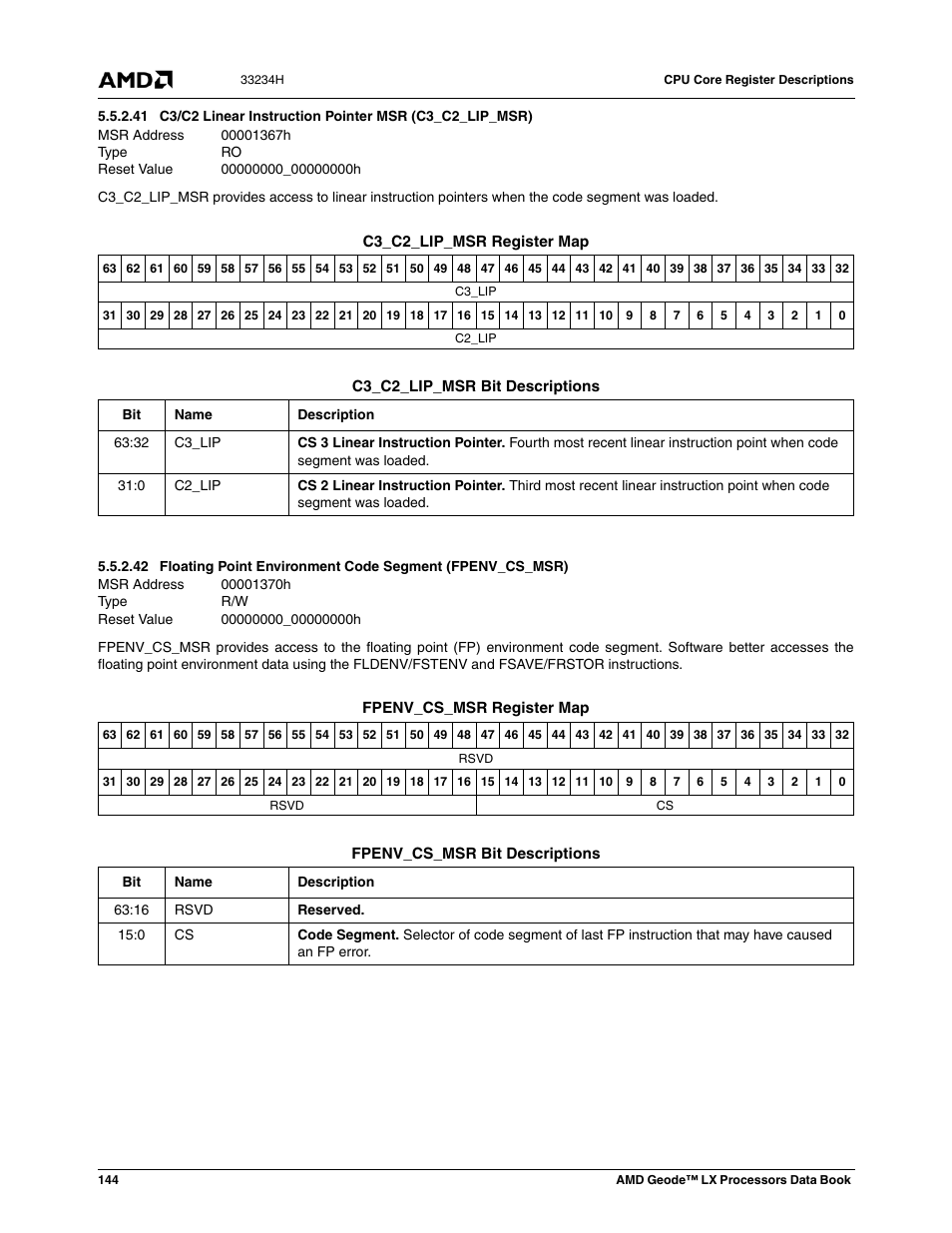 00001367h, 00000000_00000000h, 00001370h | AMD Geode LX 800@0.9W User Manual | Page 144 / 680