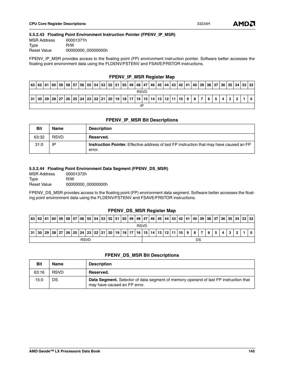 00001371h, 00000000_00000000h, 00001372h | AMD Geode LX 800@0.9W User Manual | Page 145 / 680