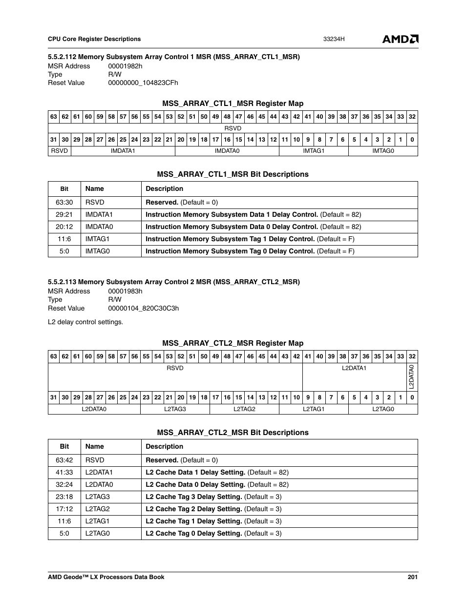 00001982h, 00000000_104823cfh, 00001983h | 00000104_820c30c3h | AMD Geode LX 800@0.9W User Manual | Page 201 / 680