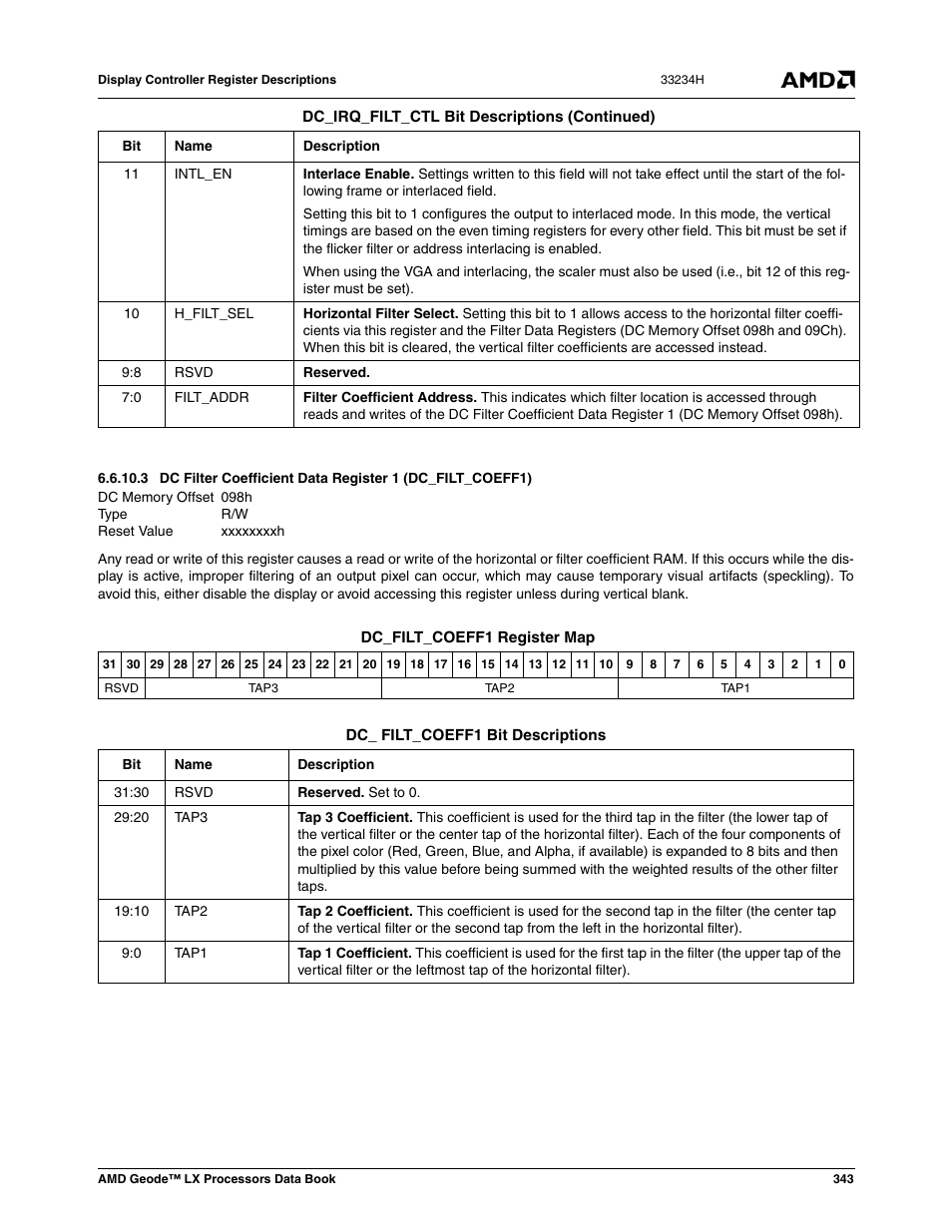 AMD Geode LX 800@0.9W User Manual | Page 343 / 680