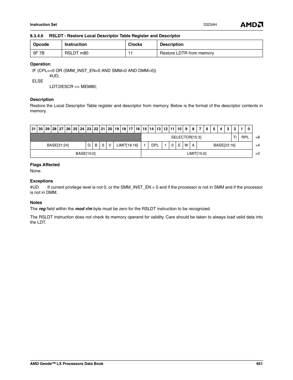 AMD Geode LX 800@0.9W User Manual | Page 651 / 680