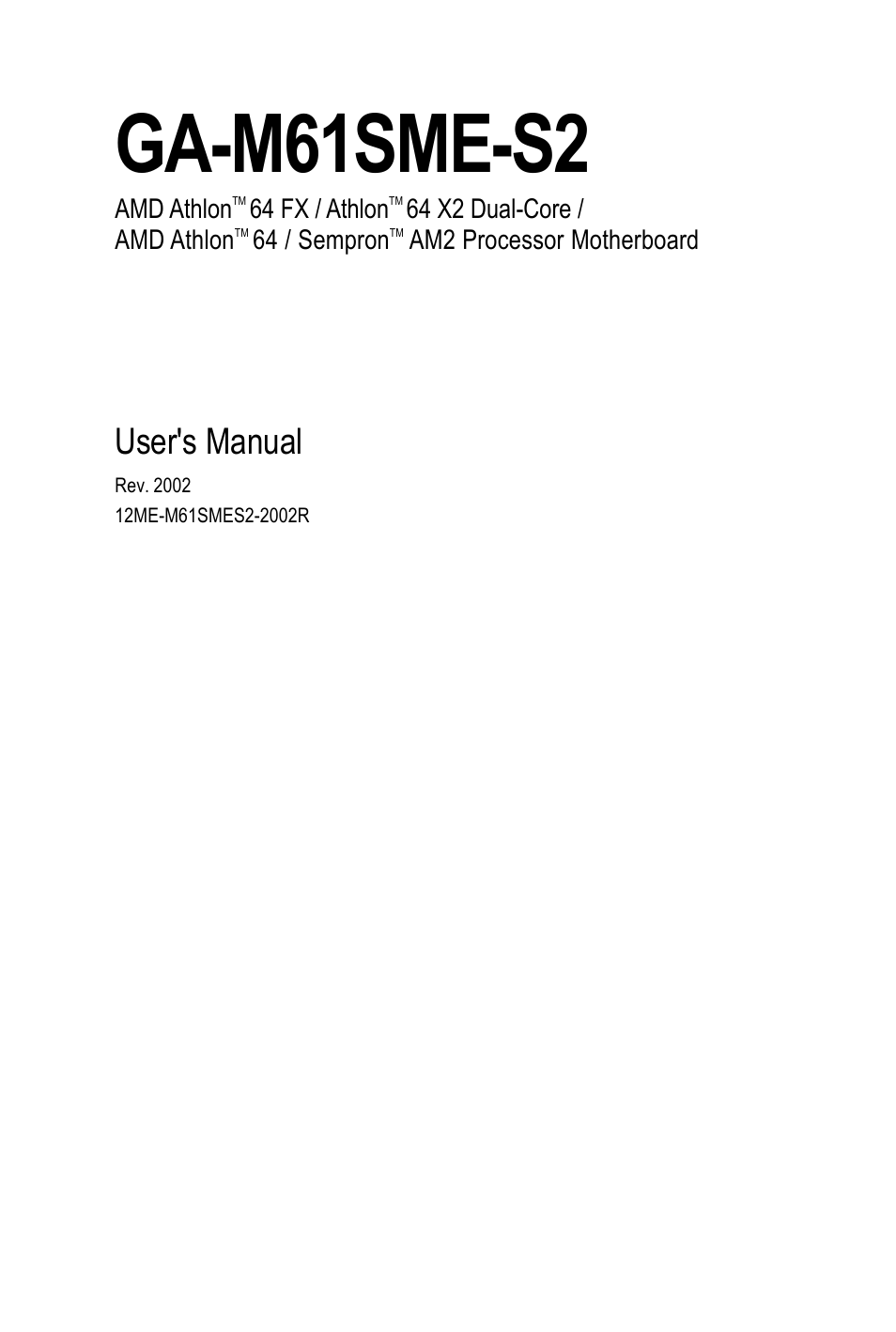 AMD GA-M61SME-S2 User Manual | 80 pages