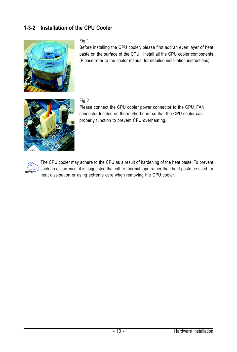 3-2 installation of the cpu cooler | AMD GA-M61SME-S2 User Manual | Page 13 / 80