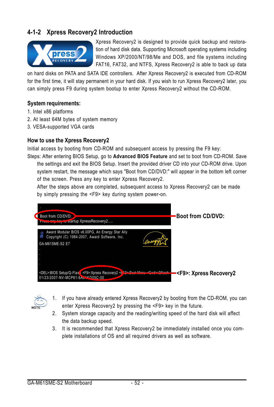 1-2 xpress recovery2 introduction | AMD GA-M61SME-S2 User Manual | Page 52 / 80