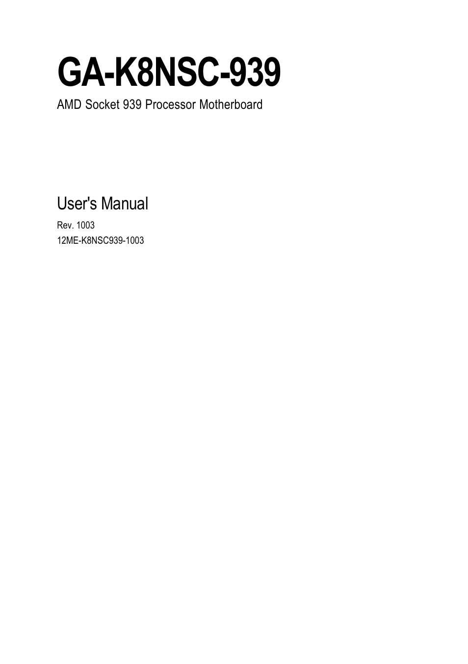 AMD GA-K8NSC-939 User Manual | 80 pages