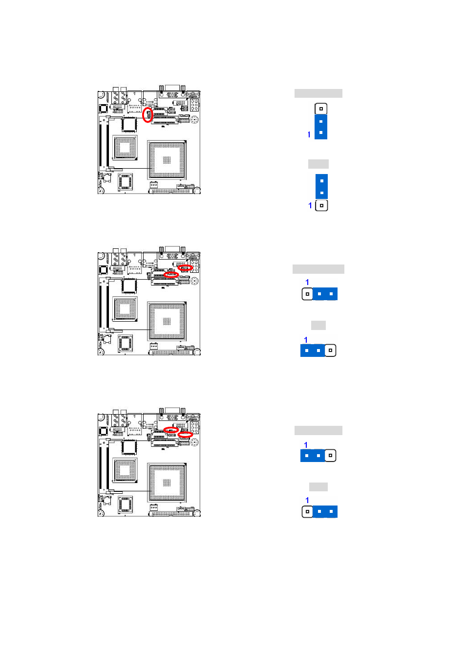 3 com1/com2 ri/+5v selection (comaj1, combj1), 4 com1/com2 +5v/+12v selection (comapj1, combpj1), Com1/com2 ri/+5v selection (comaj1, combj1) | Com1/com2 +5v/+12v selection (comapj1, combpj1) | AMD GEODE NX800LX User Manual | Page 19 / 27