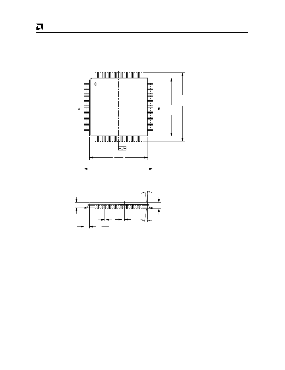 Physical dimensions | AMD Am79C930 User Manual | Page 158 / 161