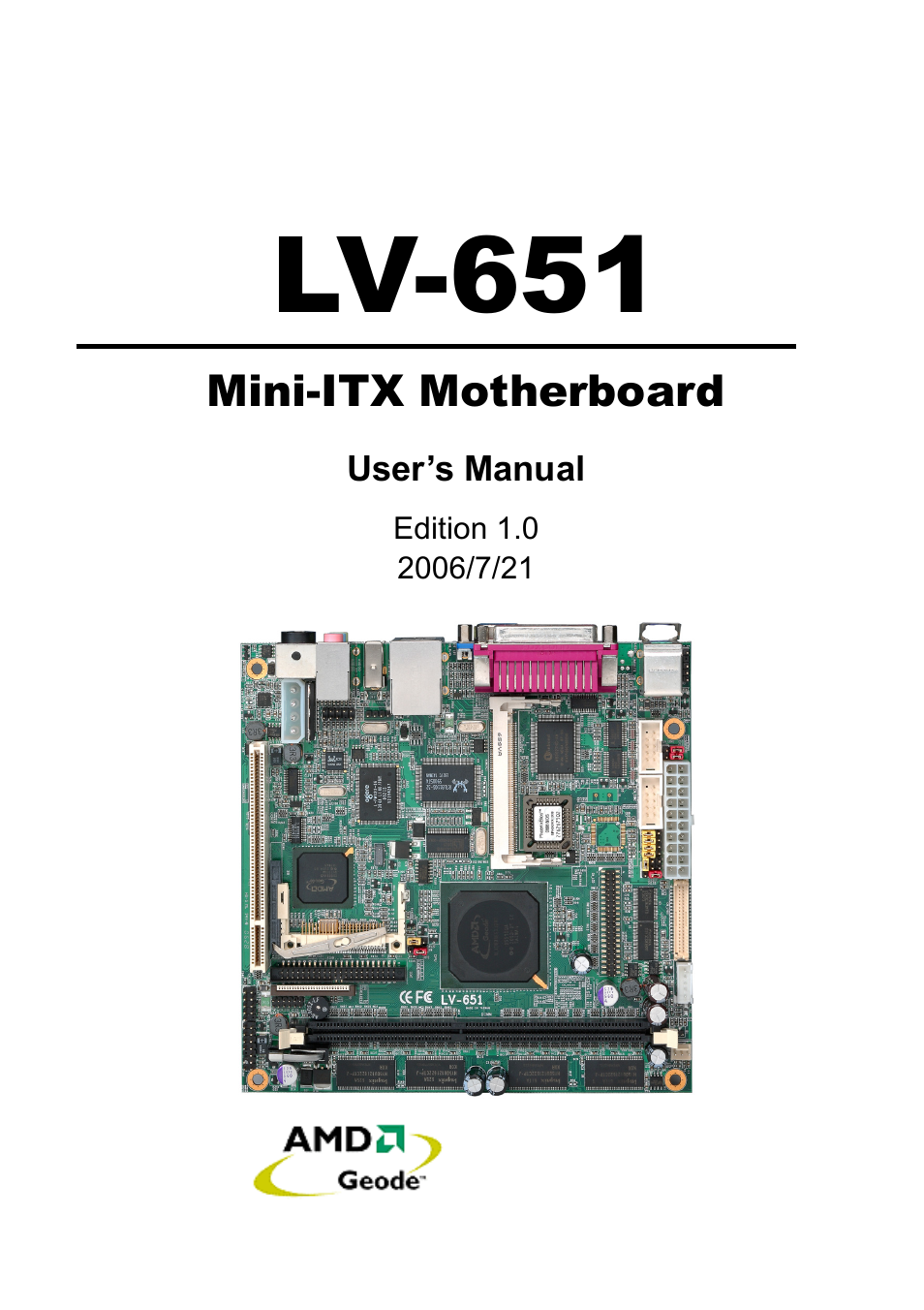 AMD LV-651 User Manual | 50 pages