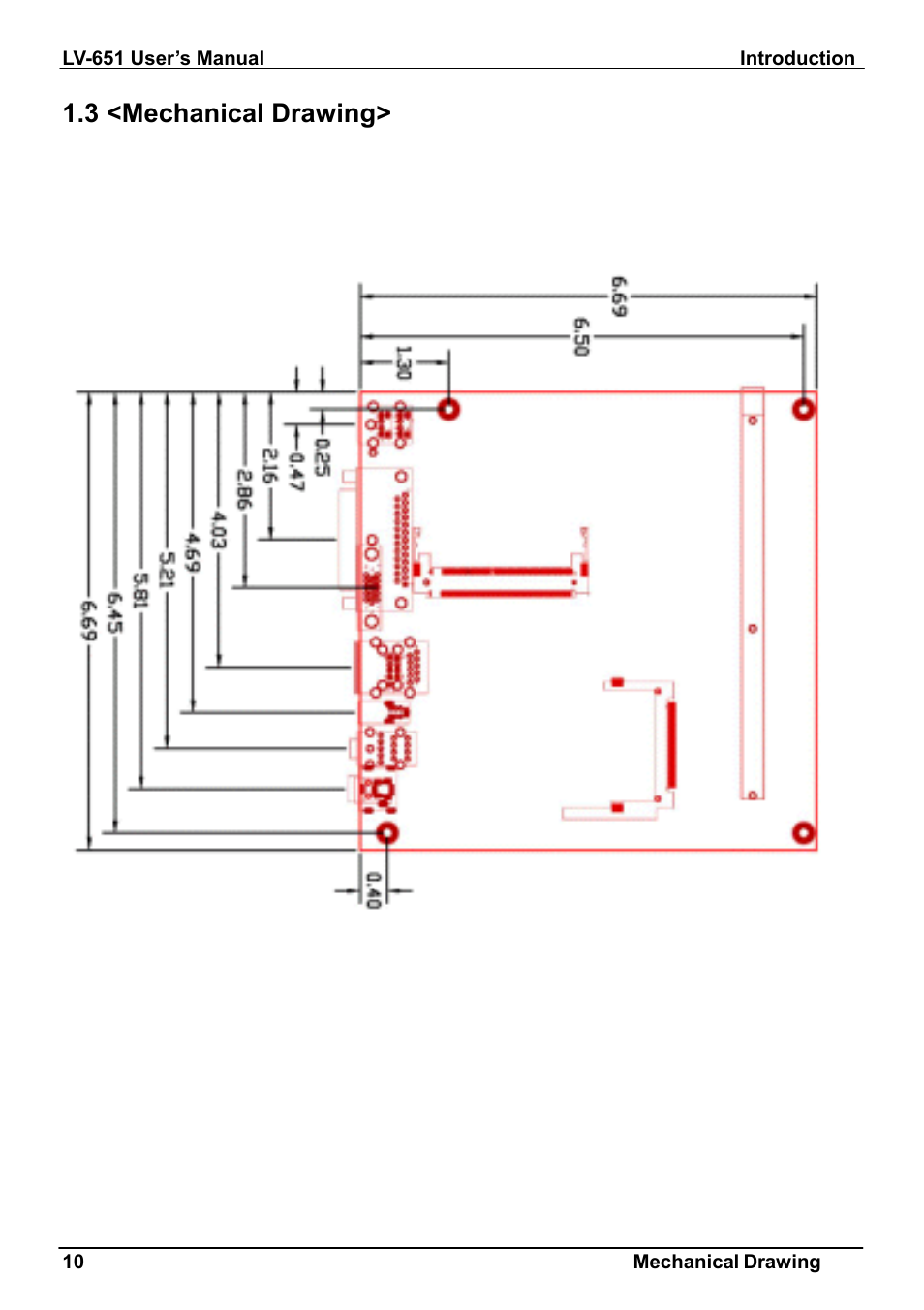 3 <mechanical drawing | AMD LV-651 User Manual | Page 10 / 50