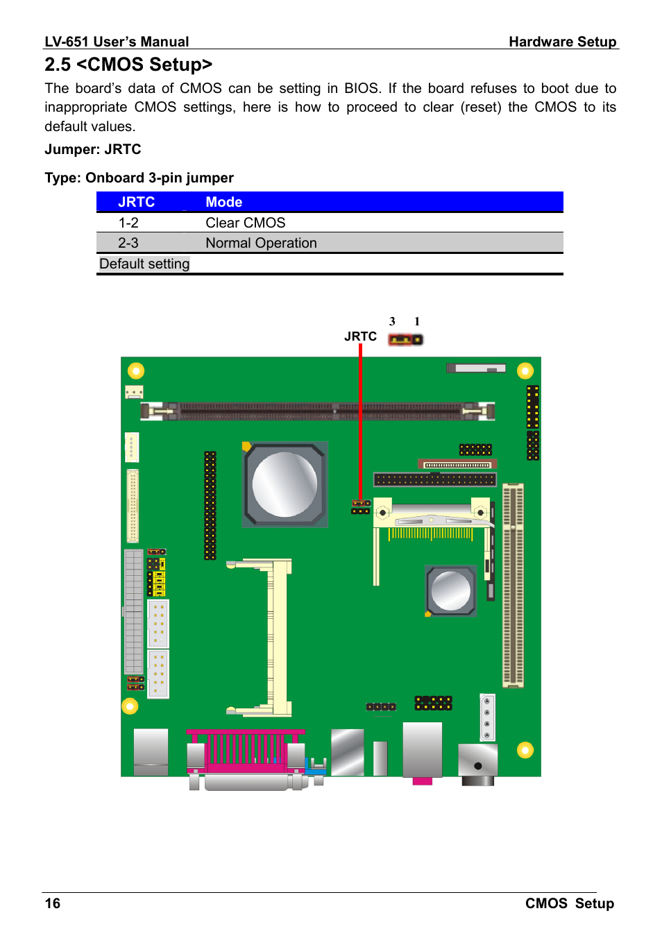 5 <cmos setup | AMD LV-651 User Manual | Page 16 / 50