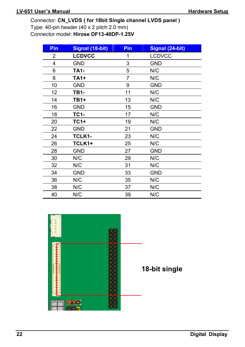 Bit single | AMD LV-651 User Manual | Page 22 / 50