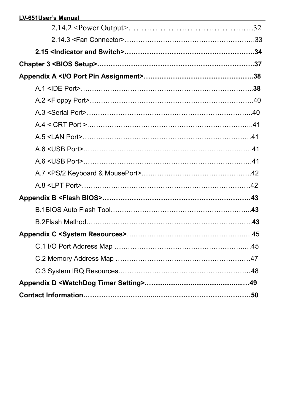 2 <power output>…………………………………….….32 | AMD LV-651 User Manual | Page 5 / 50