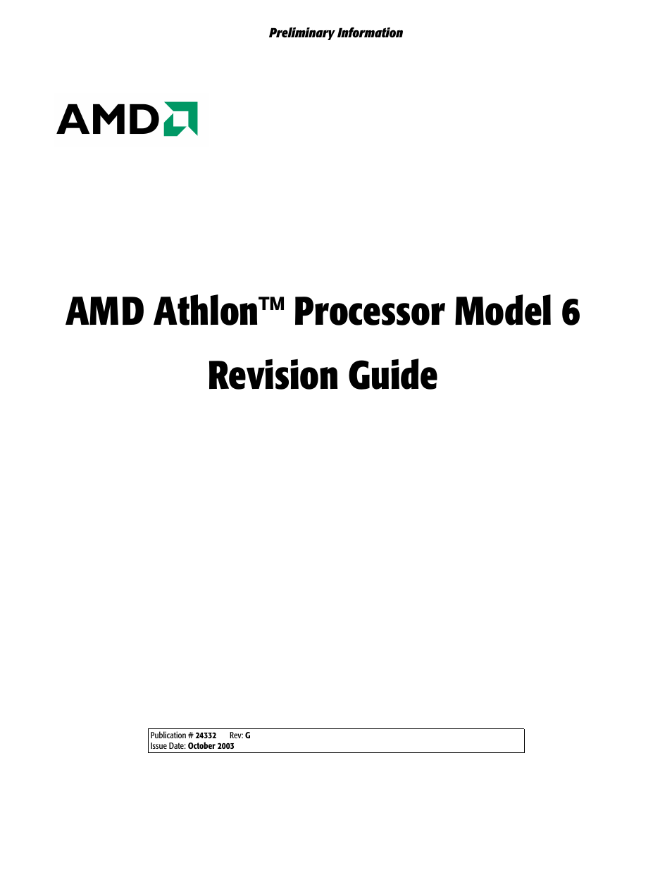 AMD Athlon 6 User Manual | 19 pages