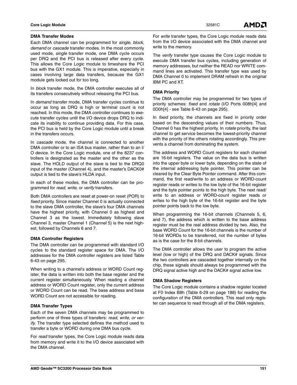 AMD Geode SC3200 User Manual | Page 151 / 428