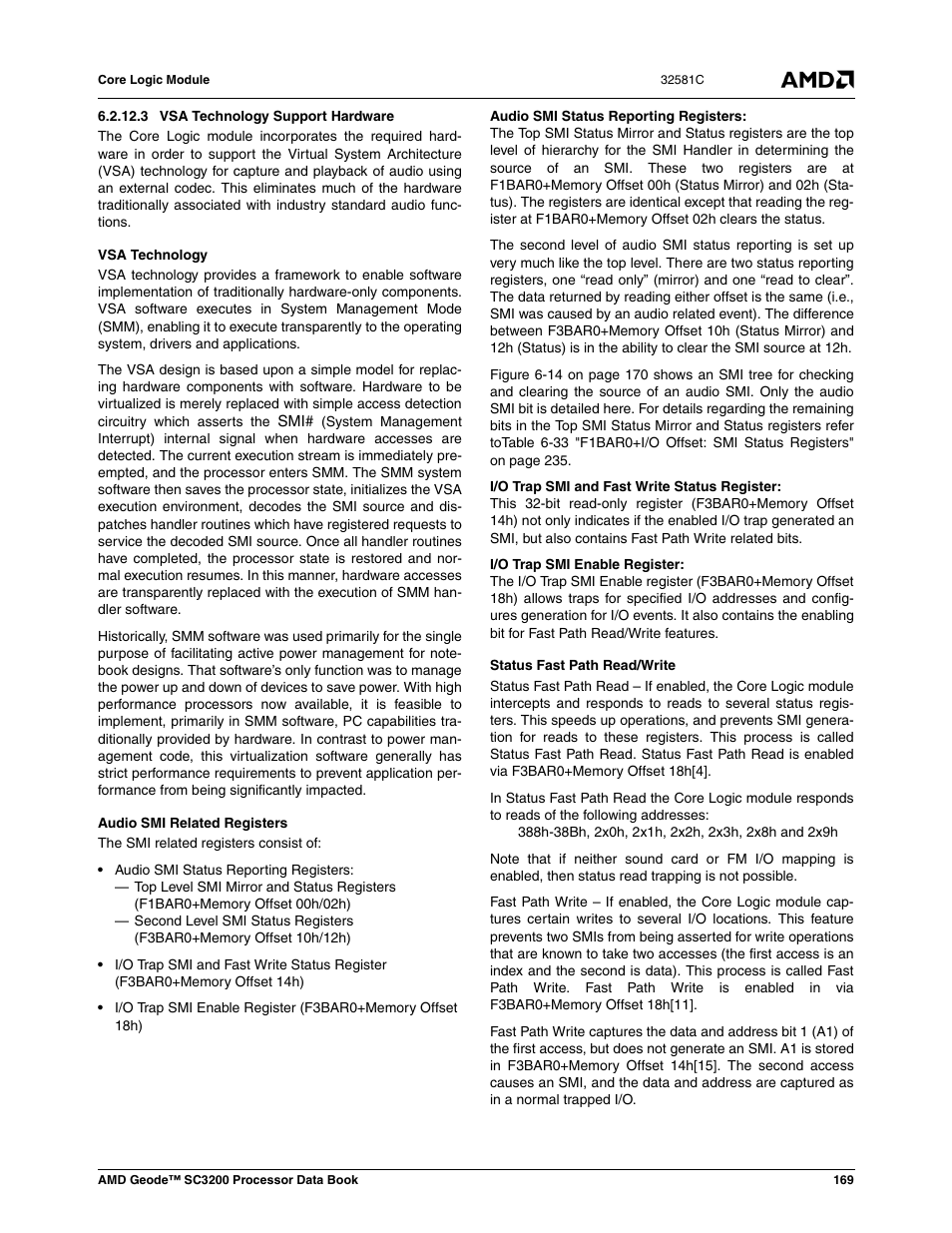 3 vsa technology support hardware | AMD Geode SC3200 User Manual | Page 169 / 428