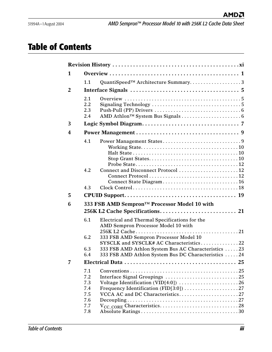 AMD SEMPRON 10 User Manual | Page 3 / 102