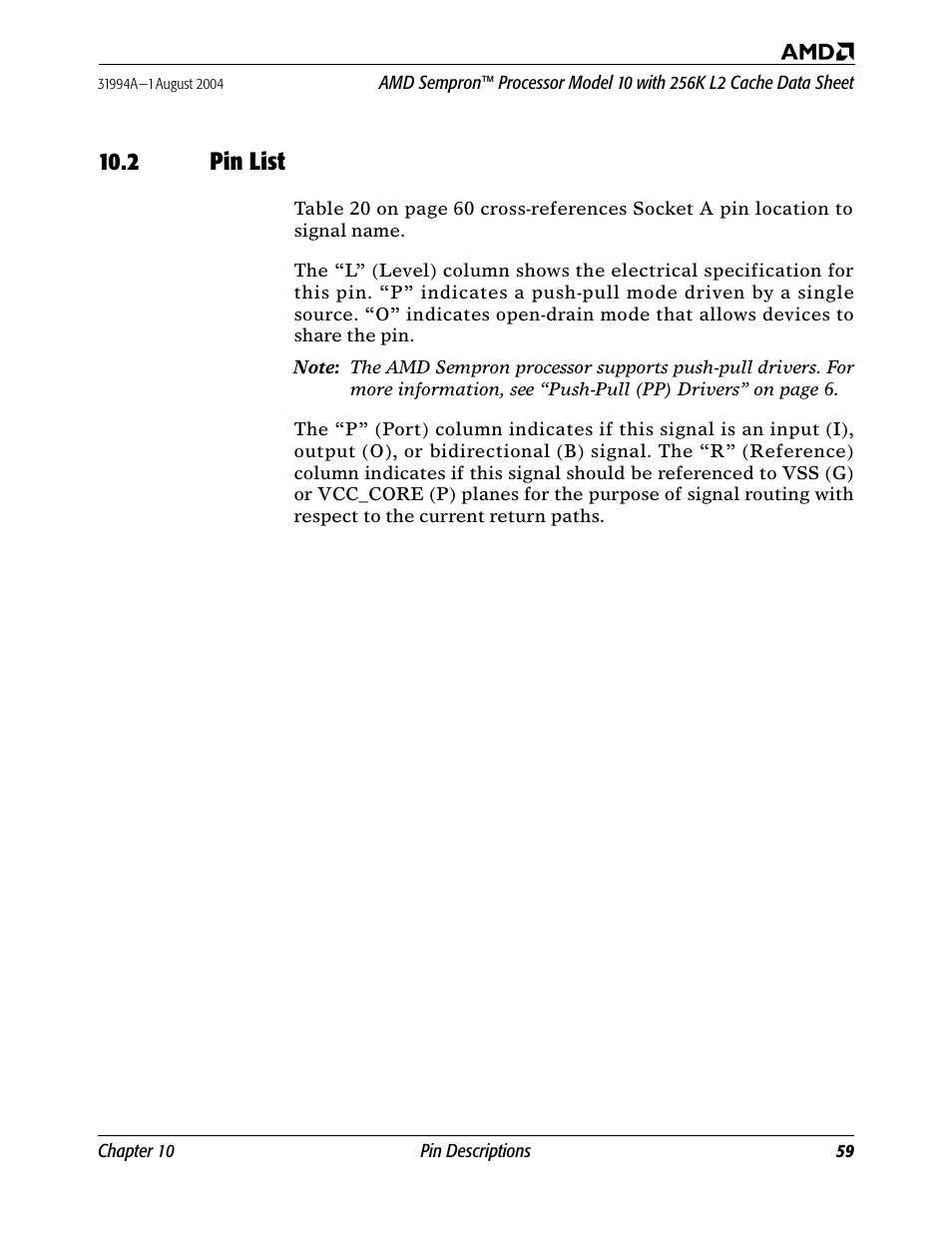 2 pin list | AMD SEMPRON 10 User Manual | Page 71 / 102