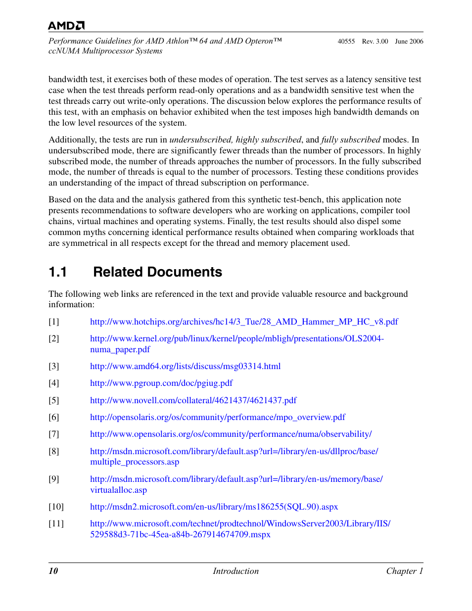 1 related documents, Related documents | AMD ATHLON 64 User Manual | Page 10 / 48