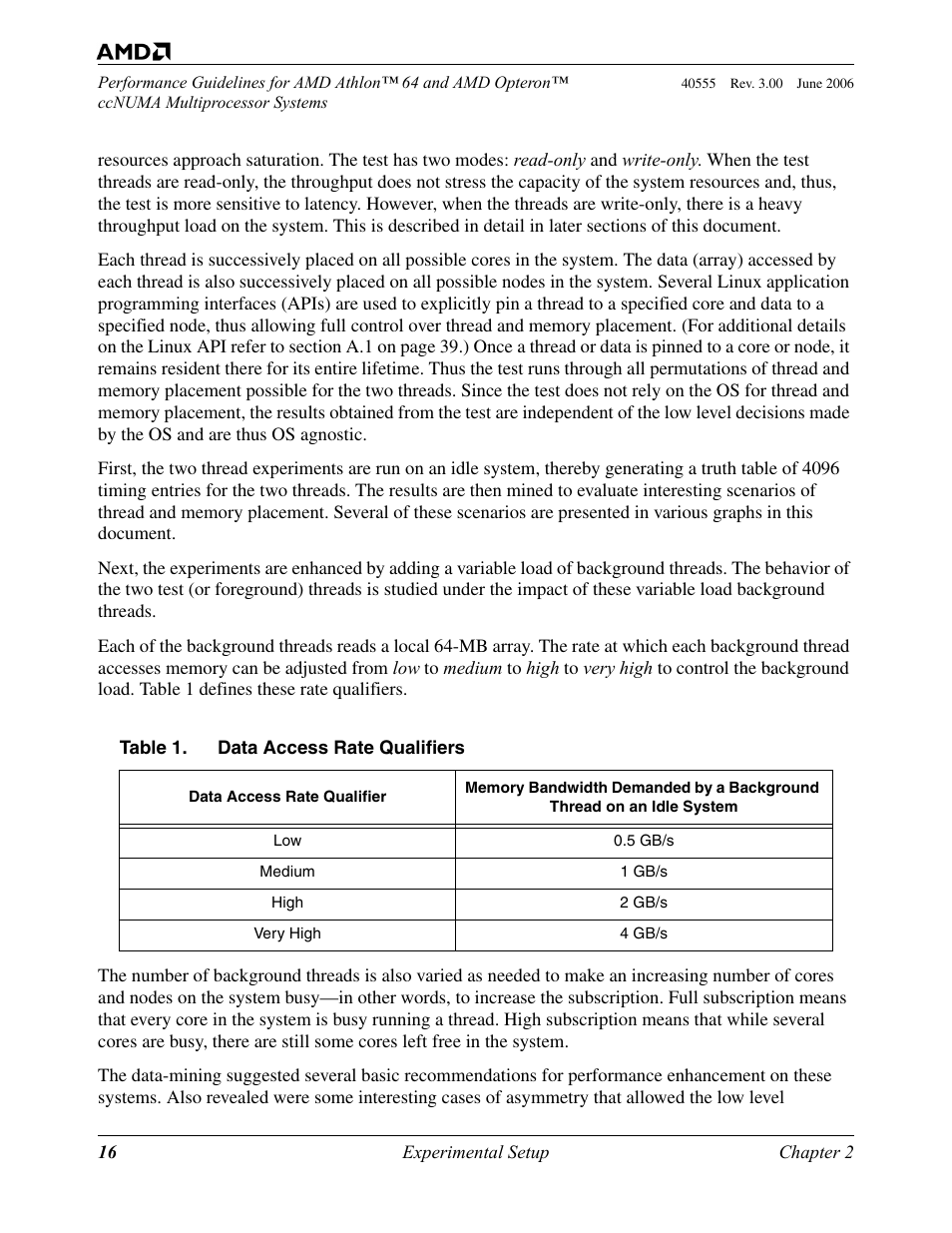 Table 1. data access rate qualifiers | AMD ATHLON 64 User Manual | Page 16 / 48