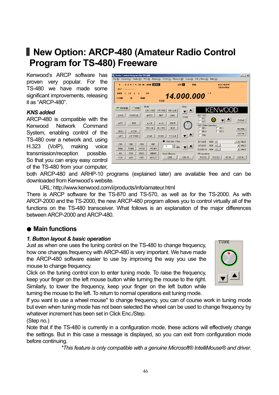 New option: arcp-480 (freeware) | Kenwood TS-480HX User Manual | Page 46 / 59