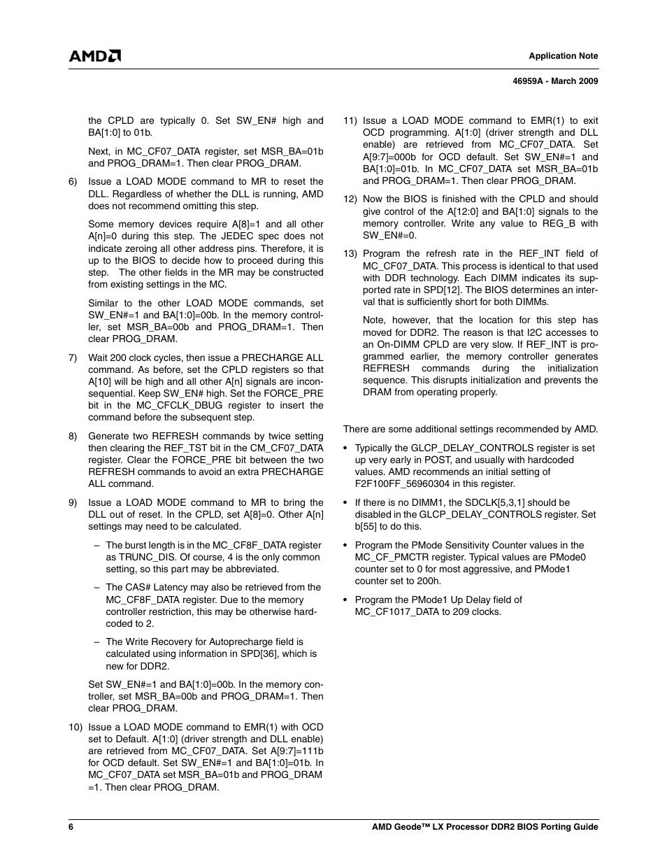 AMD Geode LX CS5536 User Manual | Page 6 / 8