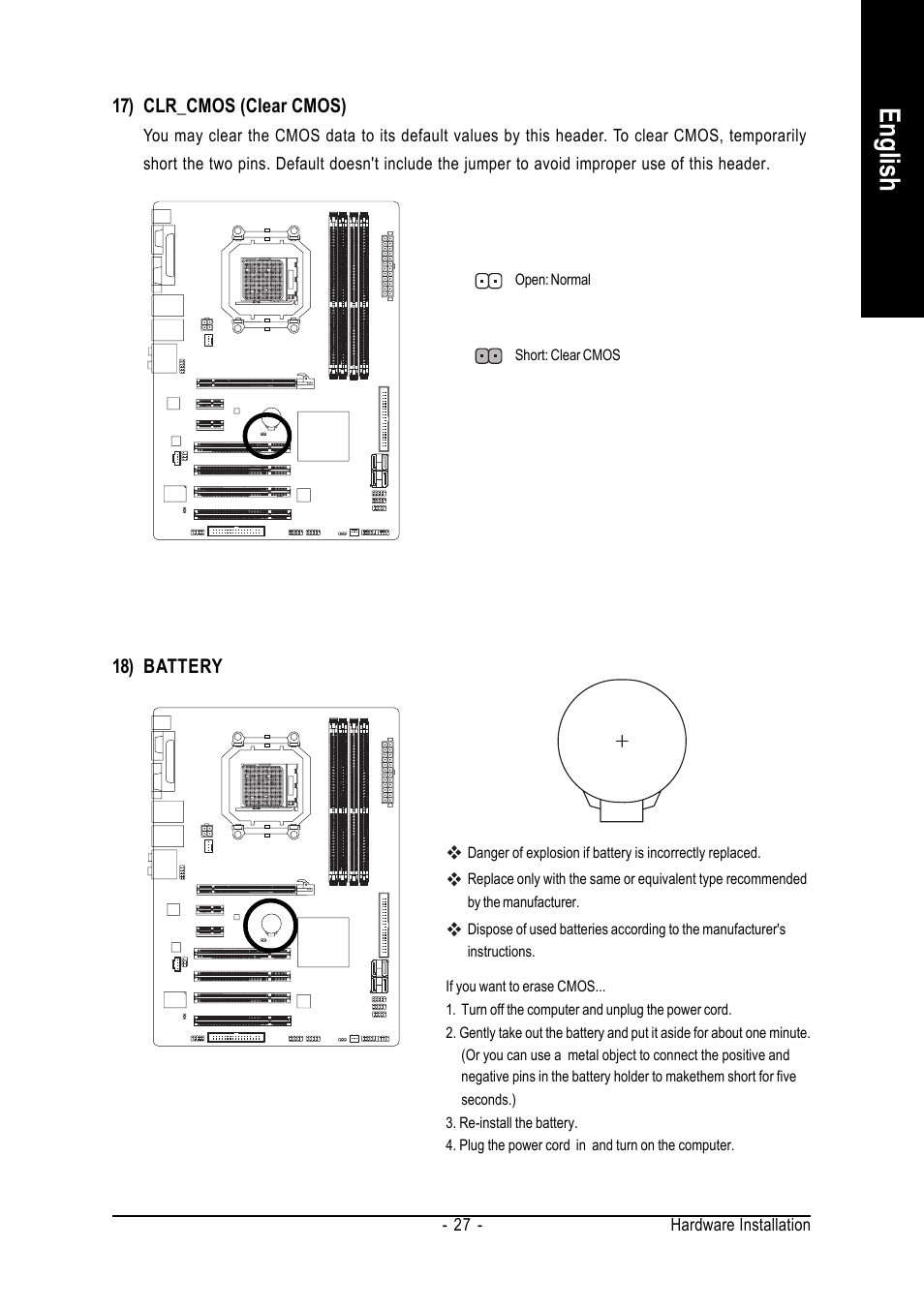 English | AMD GA-M61P-S3 User Manual | Page 27 / 80