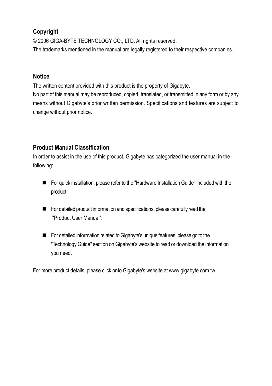 AMD GA-M61P-S3 User Manual | Page 3 / 80