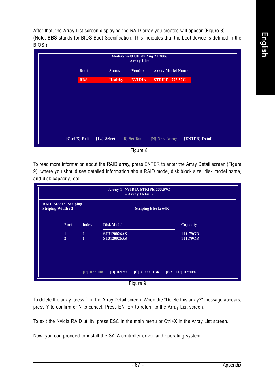 English, Appendix - 67 | AMD GA-M61P-S3 User Manual | Page 67 / 80