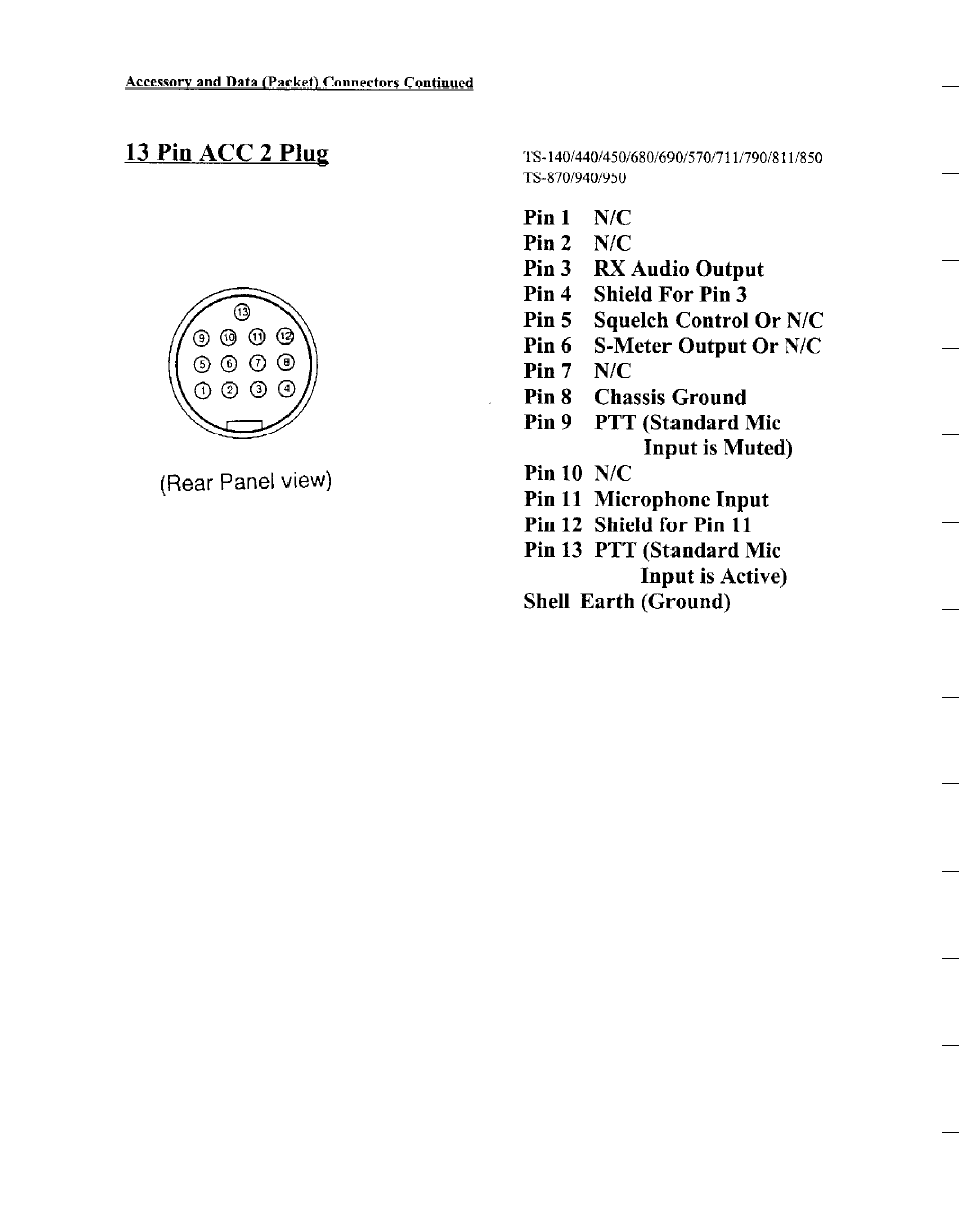 13 pin, 2 plug | Kenwood TH-F7E User Manual | Page 4 / 6