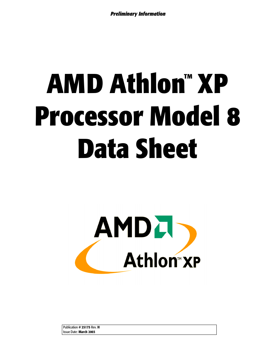 AMD ATHLON 8 User Manual | 106 pages