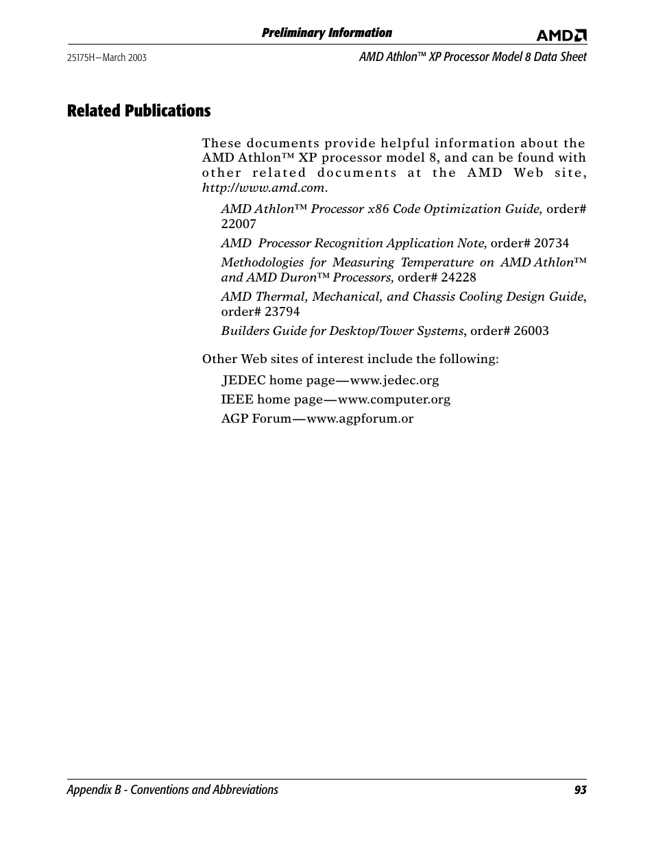 Related publications | AMD ATHLON 8 User Manual | Page 105 / 106
