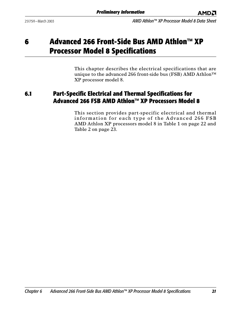 In chapter 6, revised t, Chapter 6 | AMD ATHLON 8 User Manual | Page 33 / 106